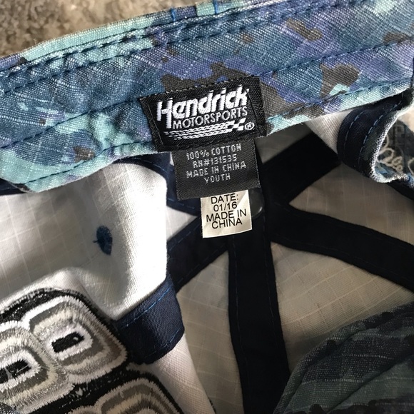 Boy baseball cap hat blue camo dale jr. - Picture 2 of 5